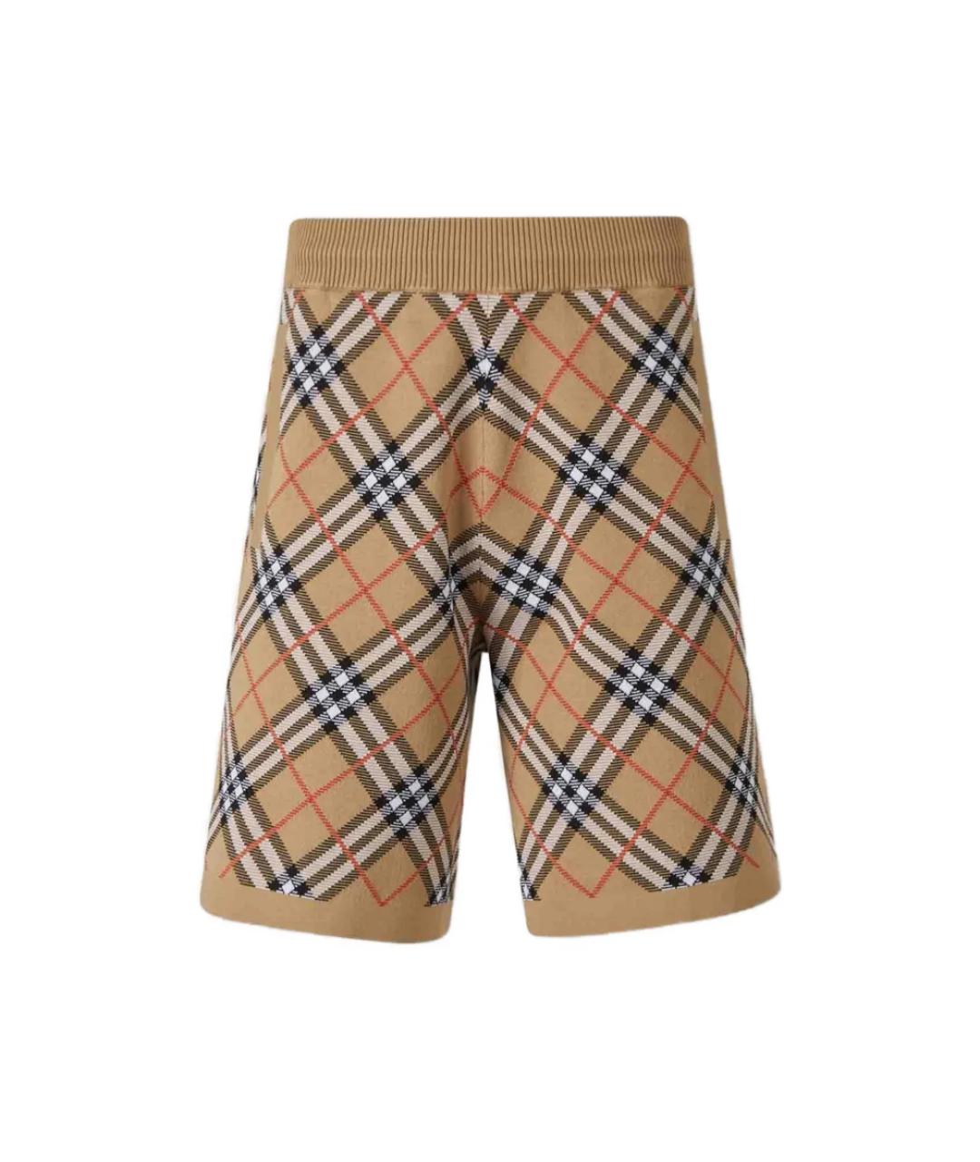 BURBERRY Бежевые хлопковые шорты, фото 4