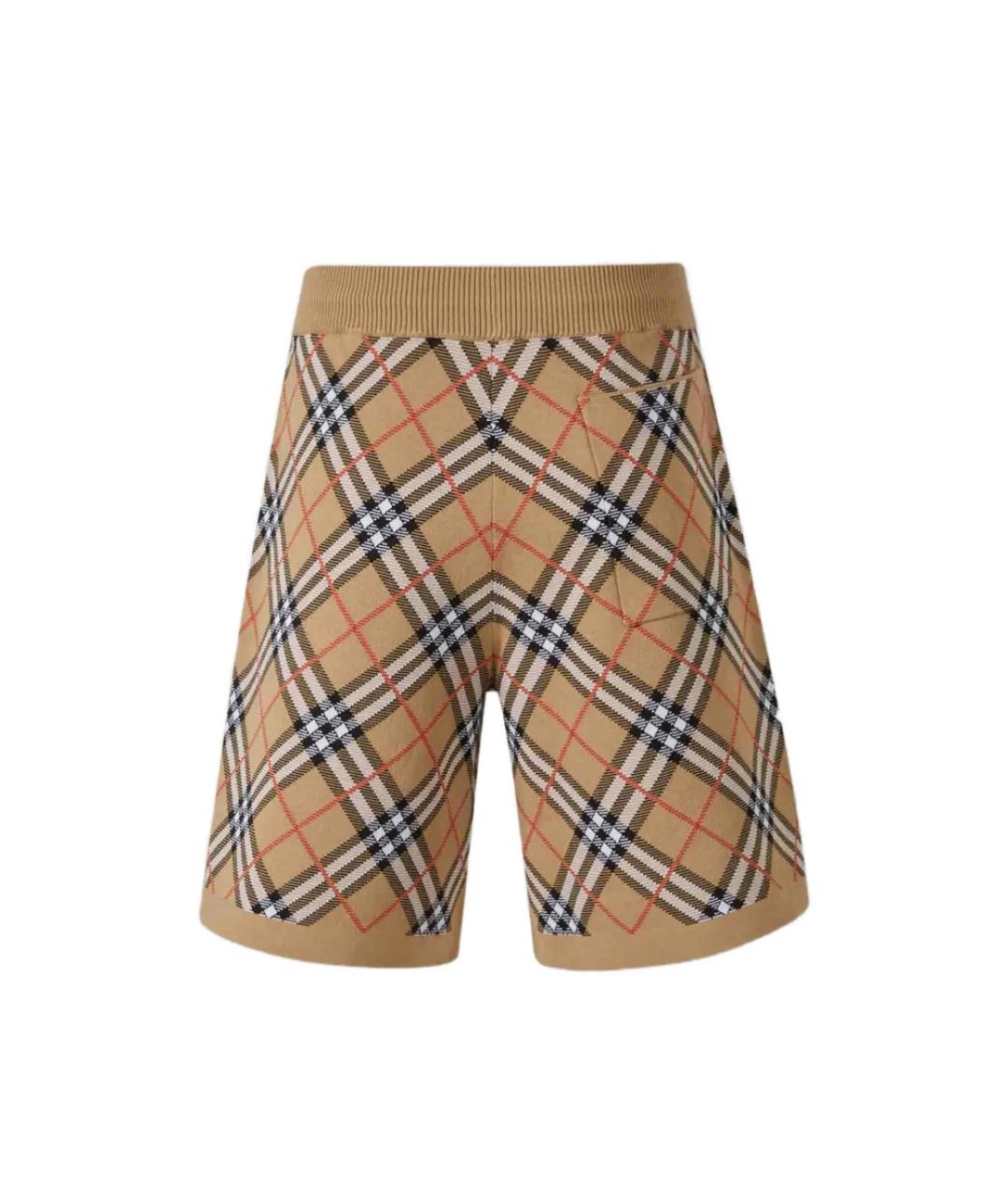 BURBERRY Бежевые хлопковые шорты, фото 1