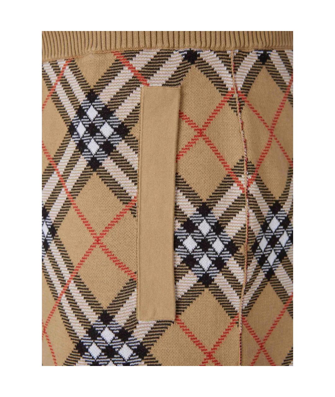 BURBERRY Бежевые хлопковые шорты, фото 3