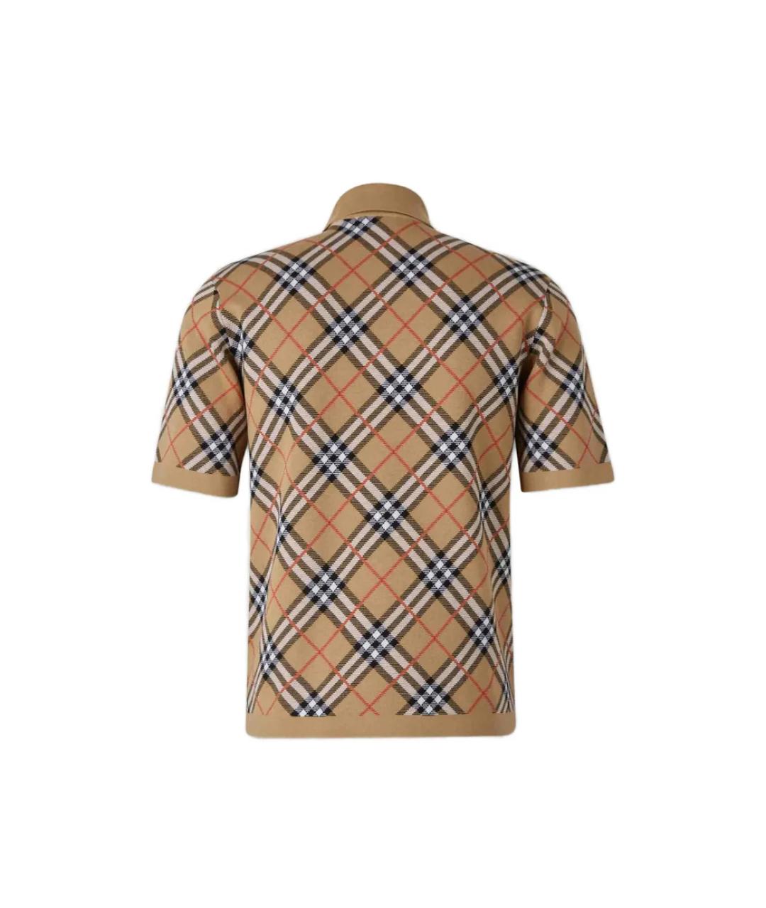 BURBERRY Мульти хлопковое поло с коротким рукавом, фото 3