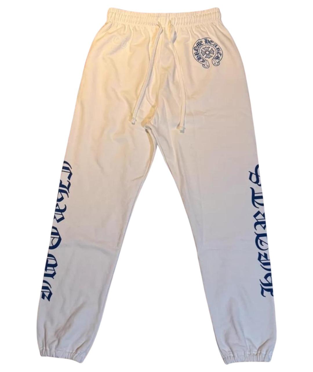 CHROME HEARTS Белые хлопковые повседневные брюки, фото 1