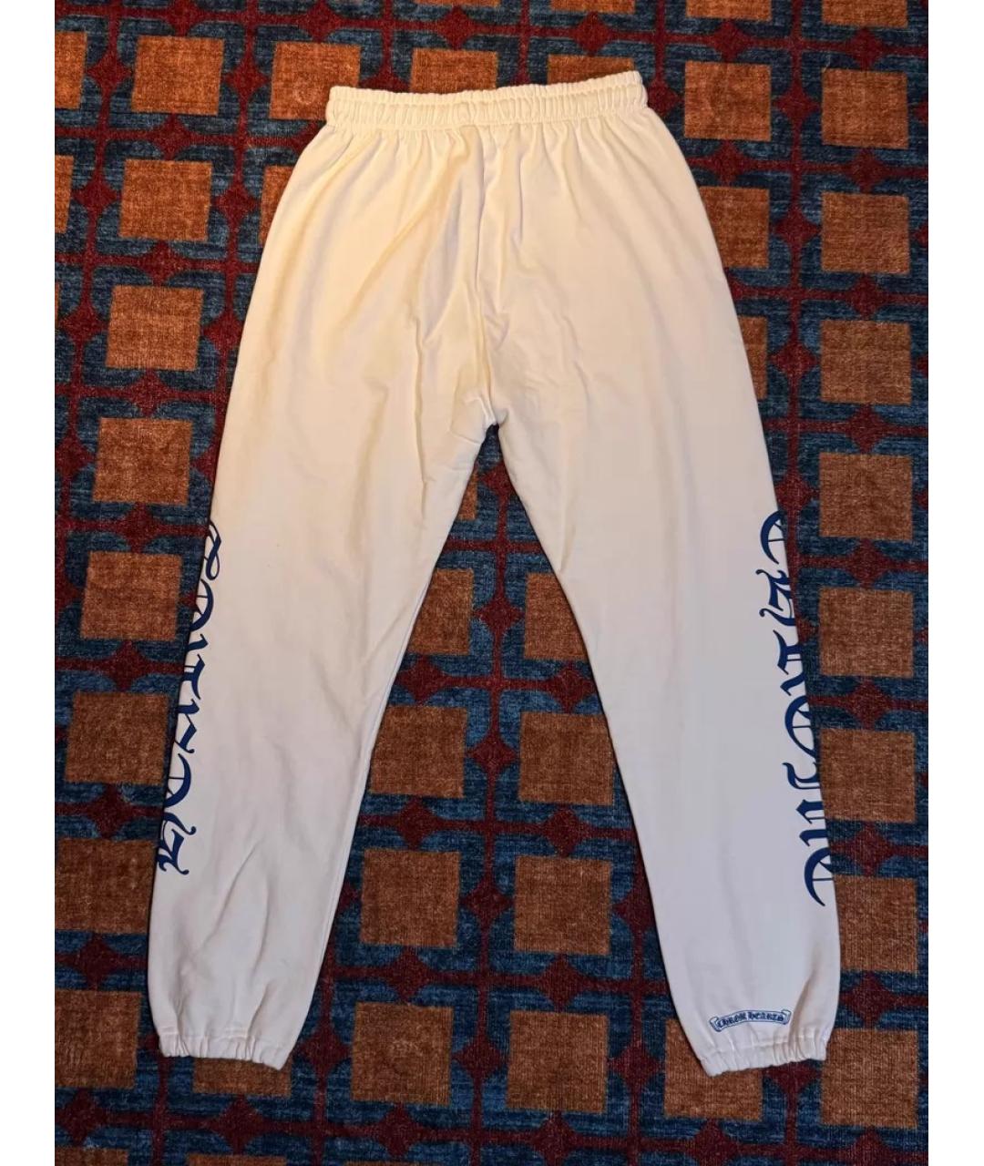 CHROME HEARTS Белые хлопковые повседневные брюки, фото 4