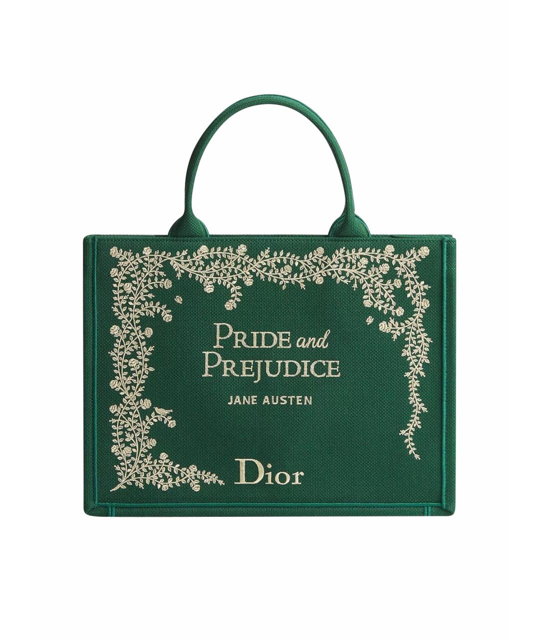 CHRISTIAN DIOR Зеленая сумка тоут, фото 1