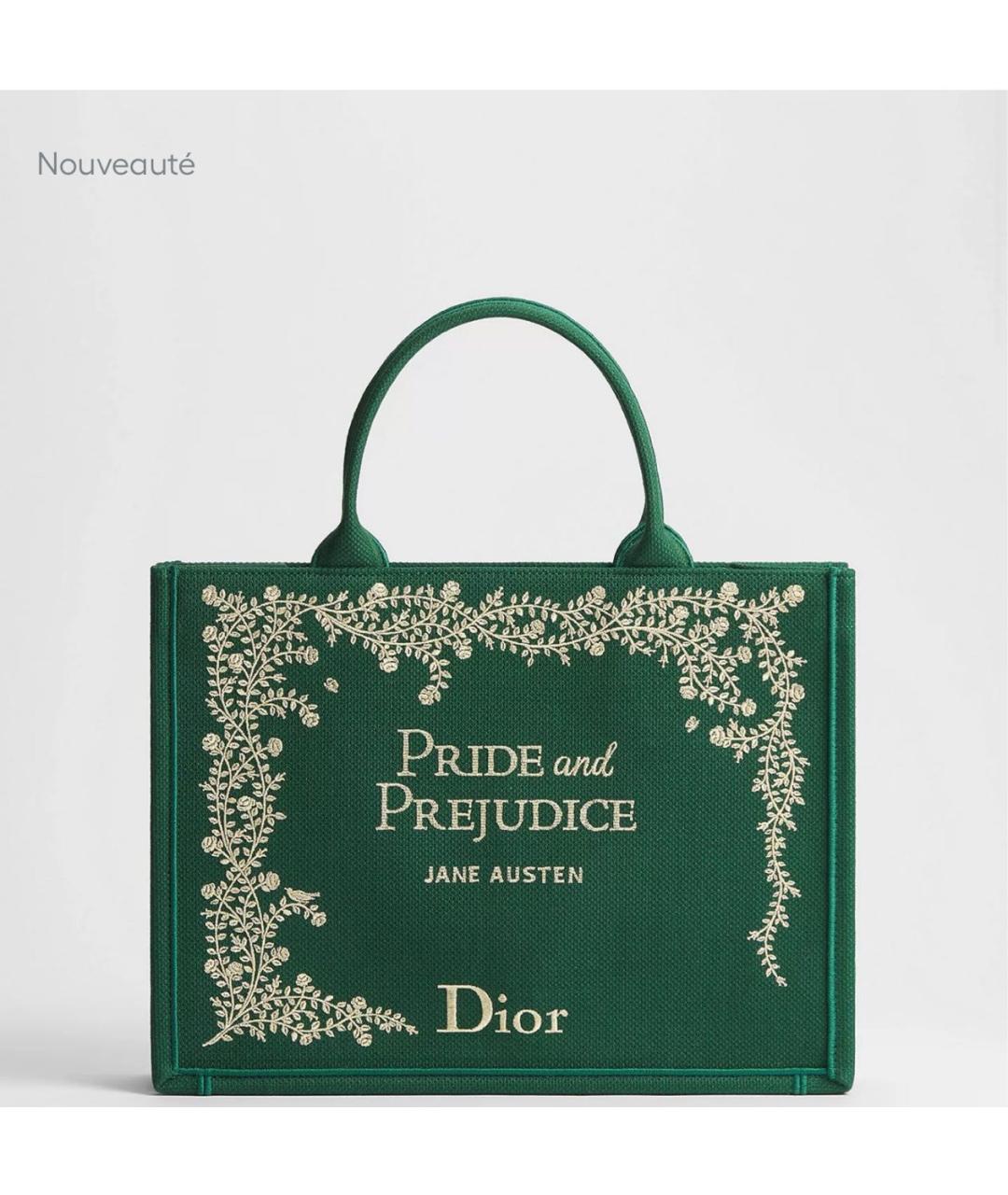CHRISTIAN DIOR Зеленая сумка тоут, фото 4