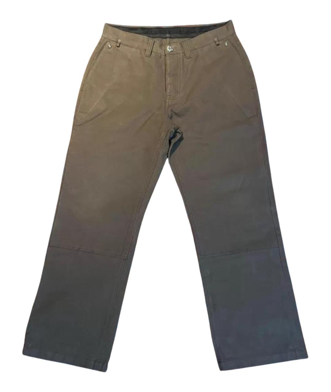 CHROME HEARTS Коричневые хлопковые прямые джинсы, фото 1
