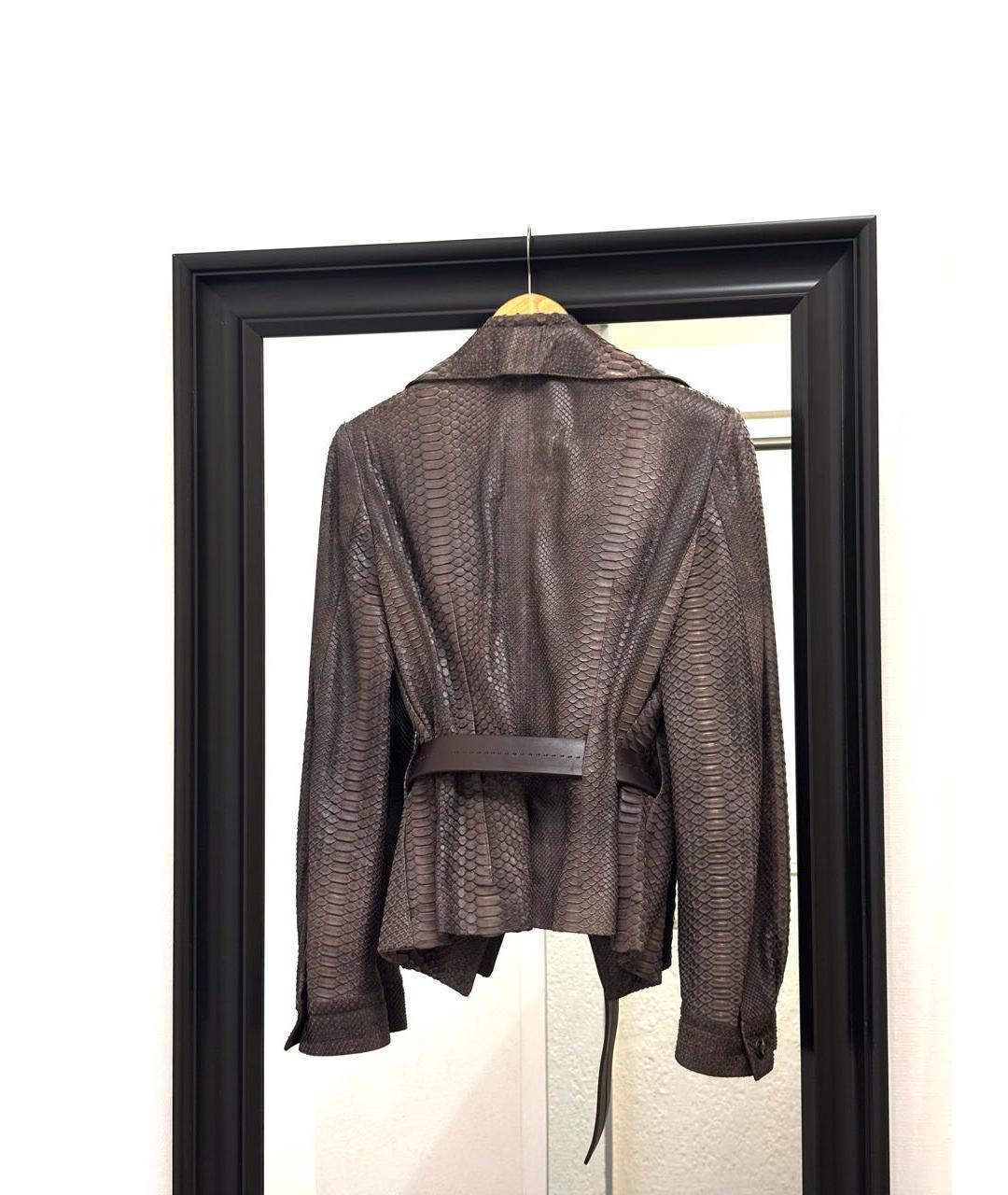 BRIONI Коричневая куртка из экзотической кожи, фото 3