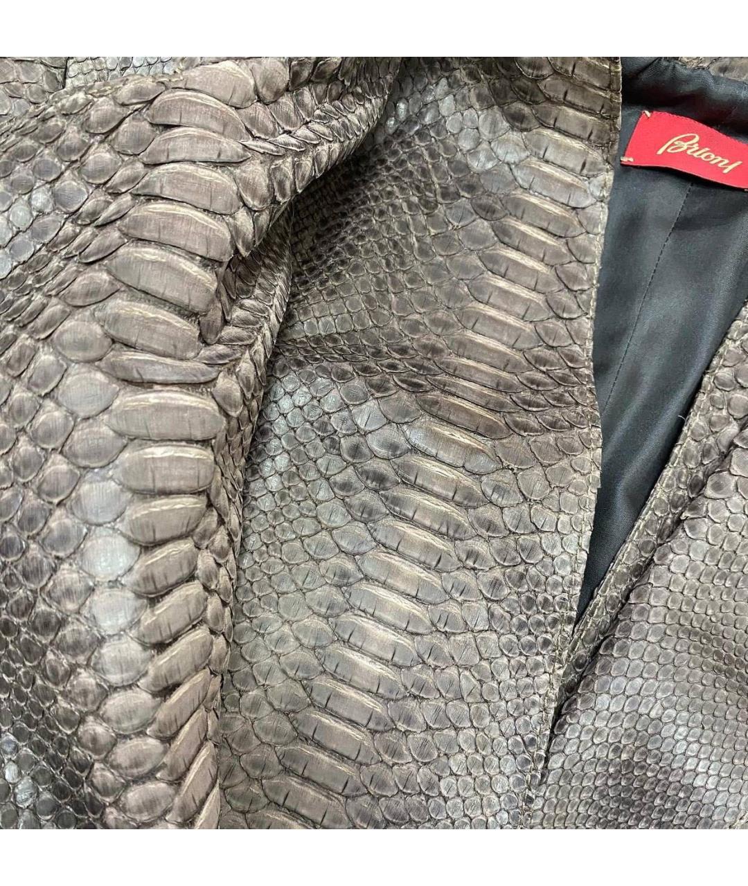 BRIONI Коричневая куртка из экзотической кожи, фото 8