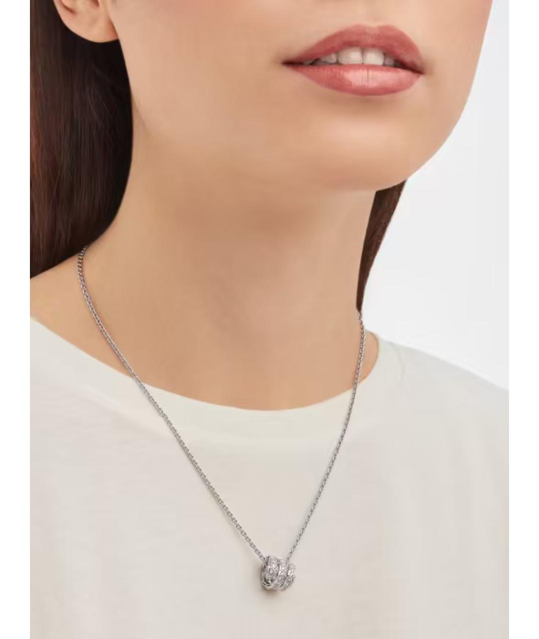 BVLGARI Серебряная подвеска из белого золота, фото 5