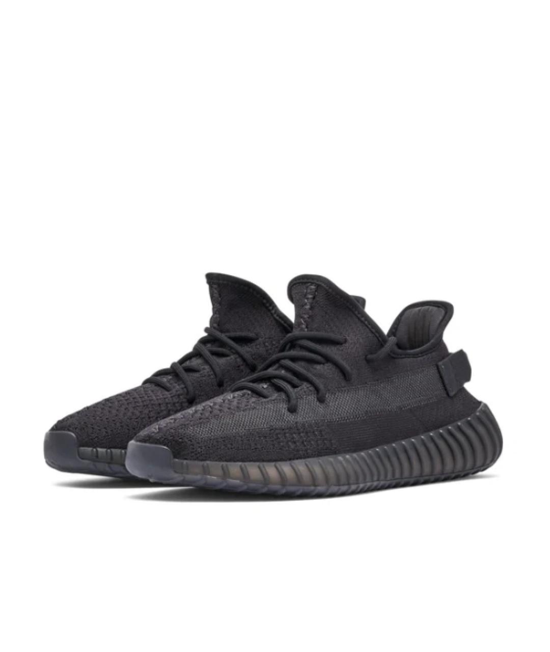 ADIDAS YEEZY Черные текстильные низкие кроссовки / кеды, фото 3