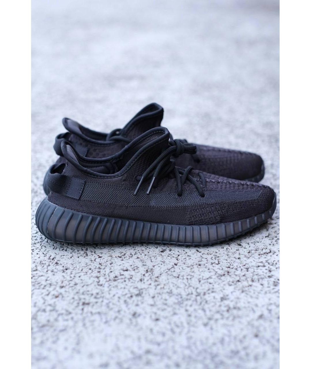 ADIDAS YEEZY Черные текстильные низкие кроссовки / кеды, фото 5