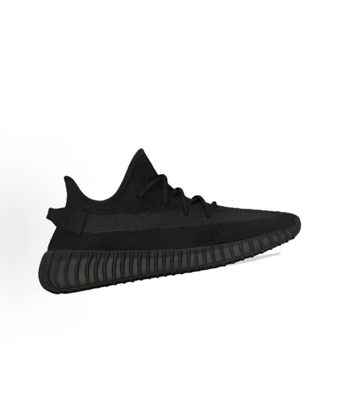 ADIDAS YEEZY Черные текстильные низкие кроссовки / кеды, фото 2