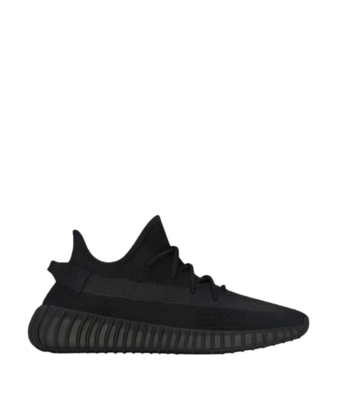 ADIDAS YEEZY Черные текстильные низкие кроссовки / кеды, фото 1