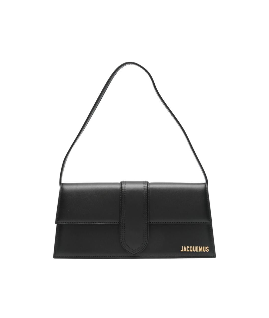 JACQUEMUS Черная кожаная сумка через плечо, фото 1