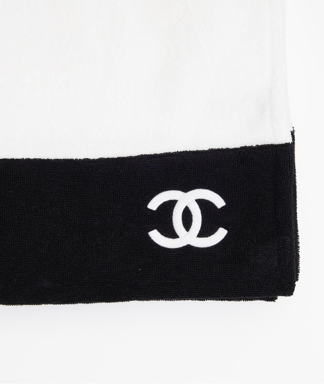 CHANEL Белая тканевая пляжная сумка, фото 4