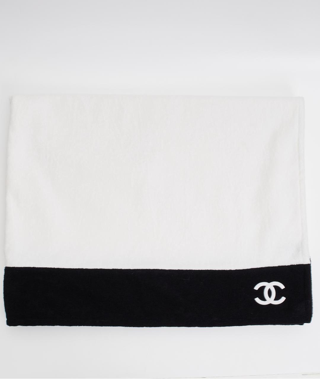 CHANEL Белая тканевая пляжная сумка, фото 3