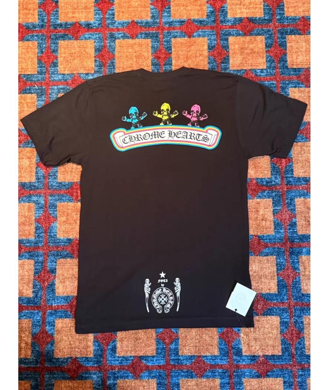 CHROME HEARTS Черная хлопковая футболка, фото 3