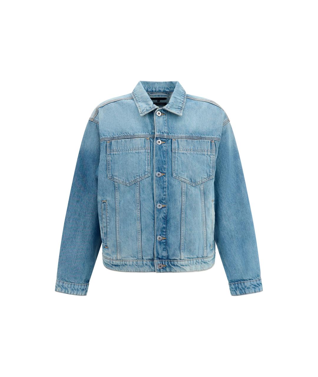 7 FOR ALL MANKIND Голубая хлопковая куртка, фото 1