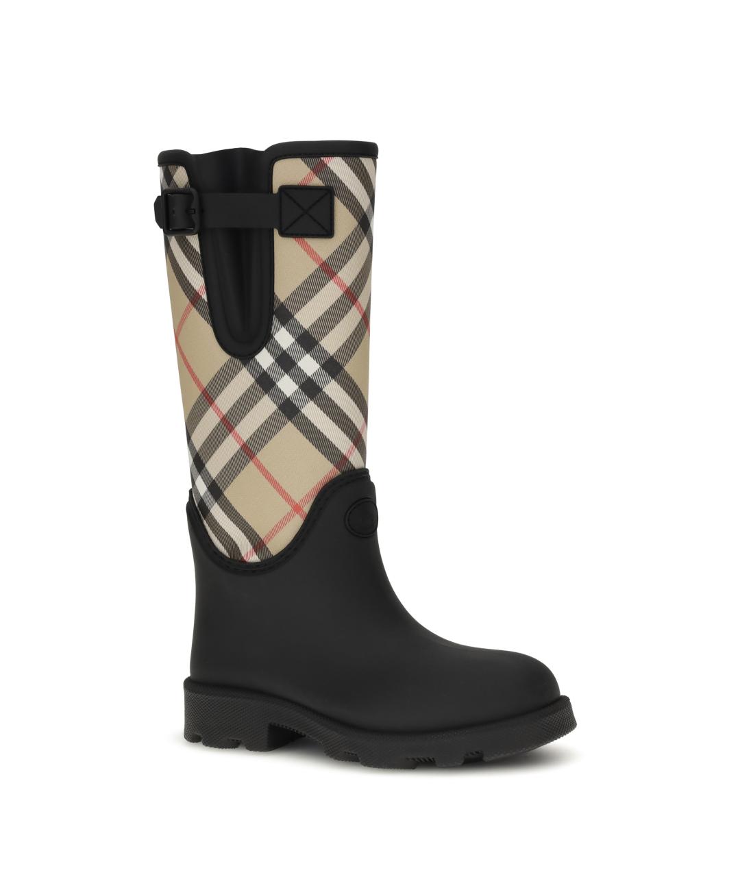 BURBERRY Черные синтетические сапоги, фото 2