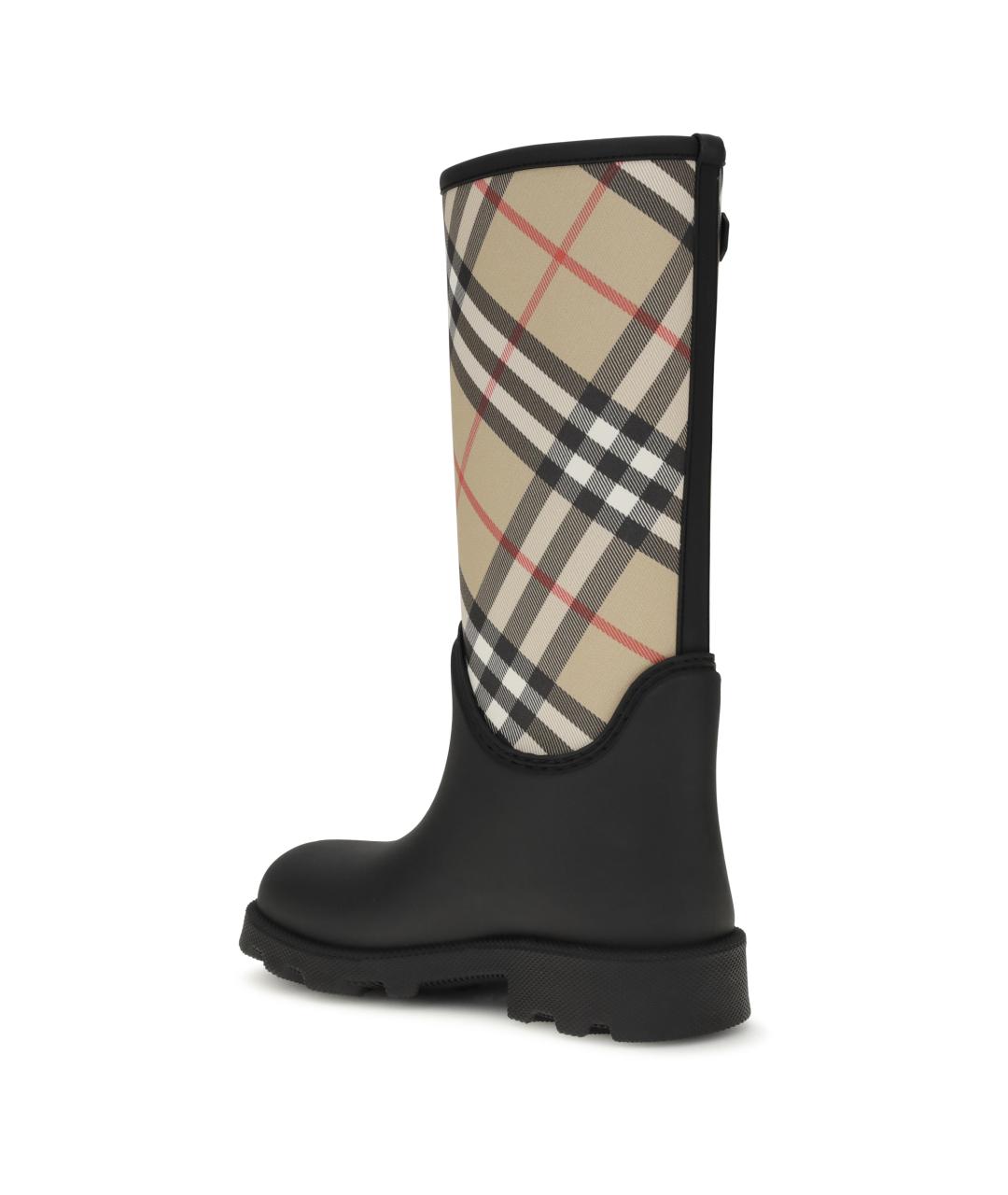 BURBERRY Черные синтетические сапоги, фото 3