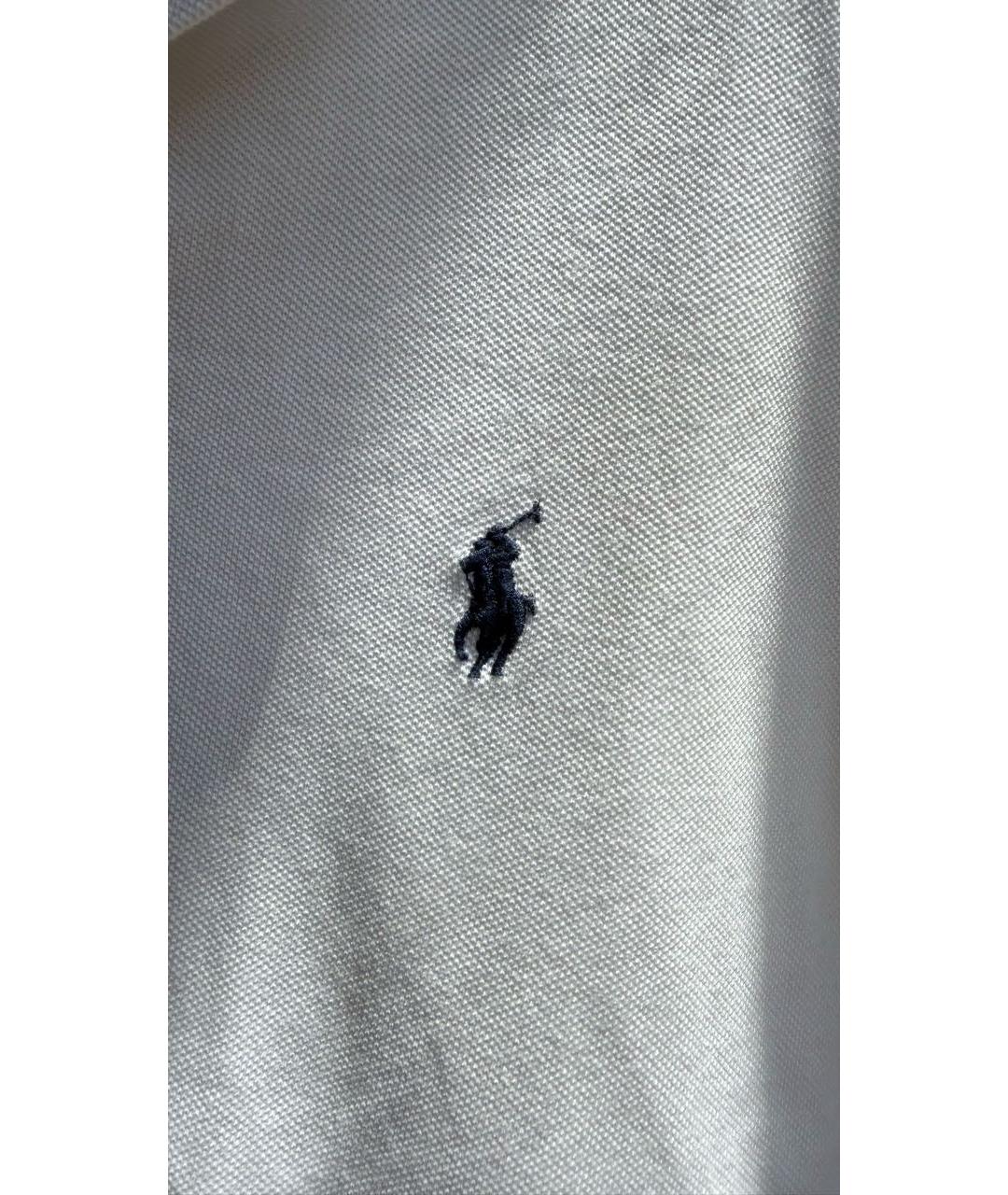 POLO RALPH LAUREN Белое хлопковое поло с коротким рукавом, фото 4