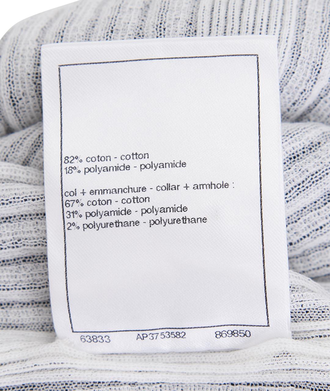 CHANEL Черная хлопковая майка, фото 7