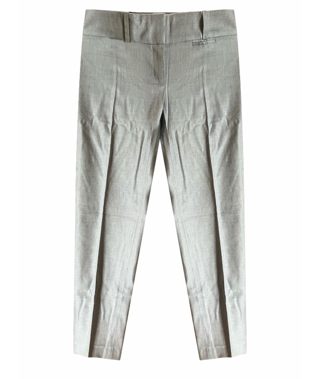HUGO BOSS Голубые шерстяные прямые брюки, фото 1