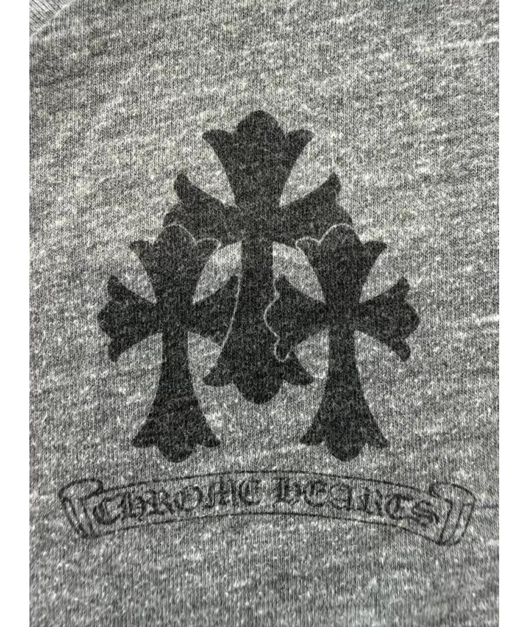 CHROME HEARTS Серая хлопковая футболка, фото 2