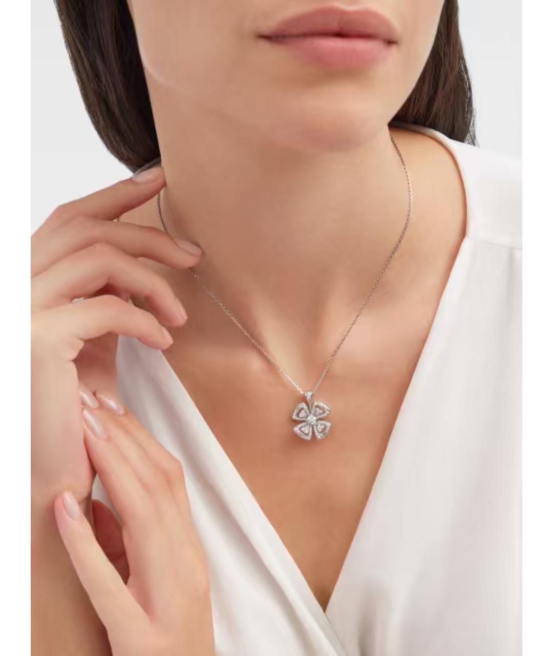 BVLGARI Серебряная подвеска из белого золота, фото 4