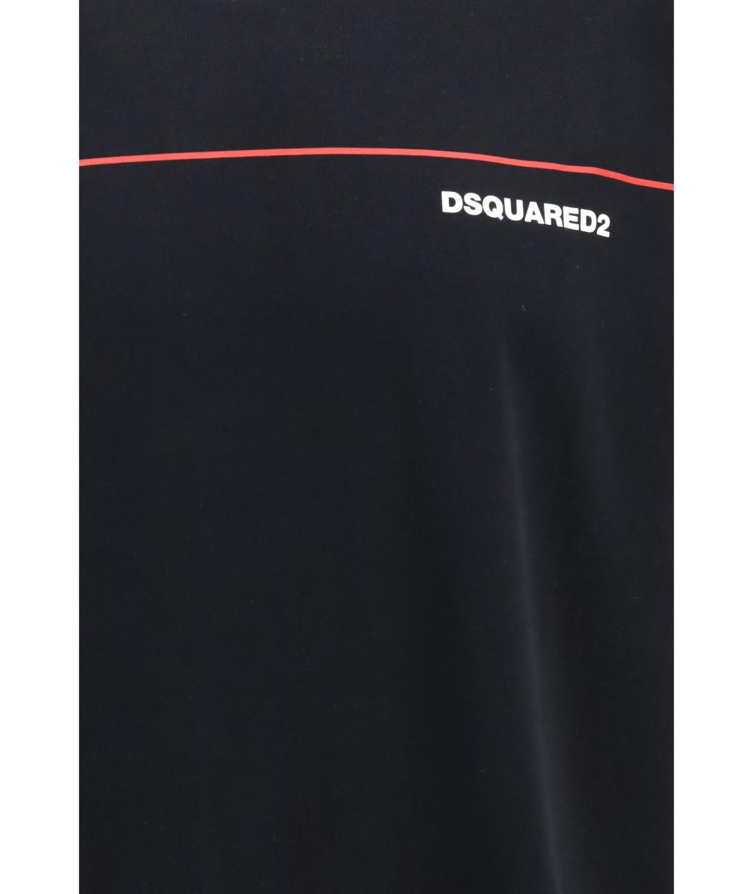 DSQUARED2 Черная хлопковая футболка, фото 3