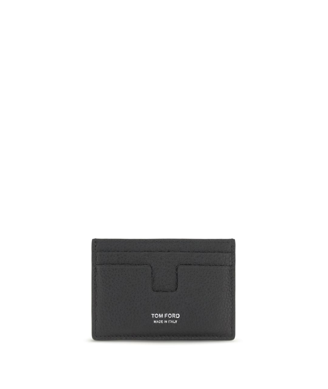 TOM FORD Черный кожаный кошелек, фото 1