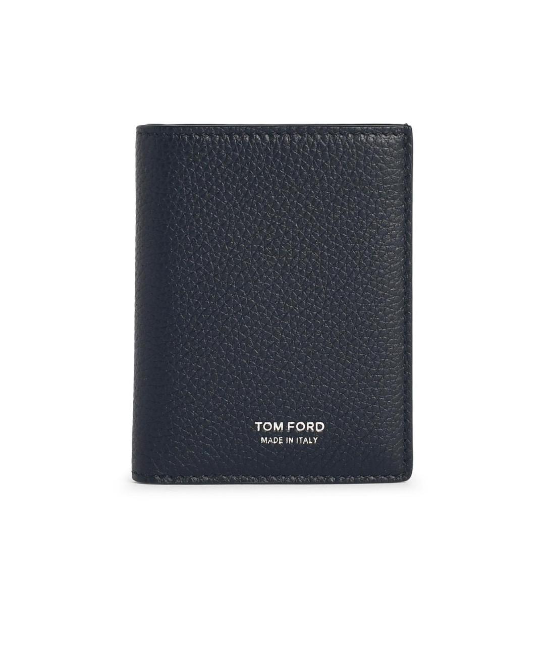 TOM FORD Черный кожаный кошелек, фото 1