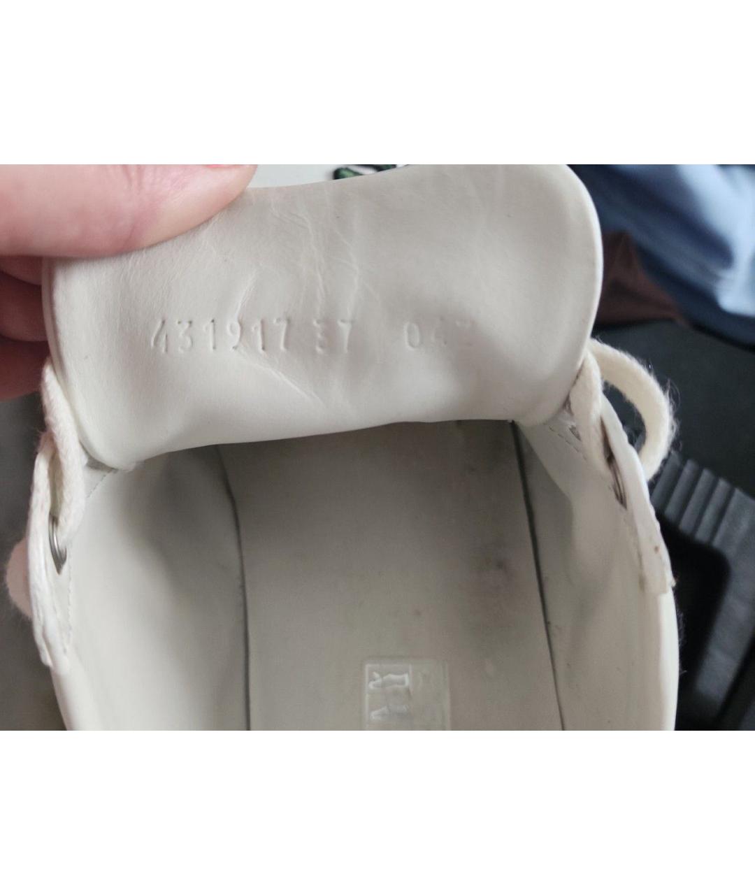 GUCCI Белые кожаные кеды, фото 5