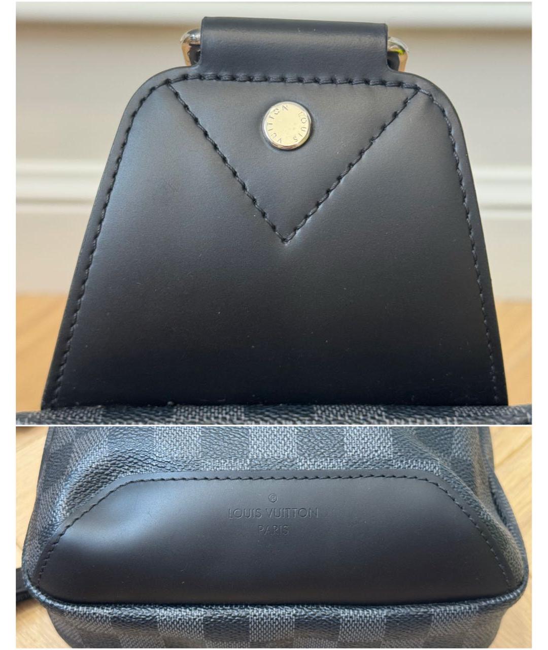 LOUIS VUITTON Черная сумка на плечо, фото 4