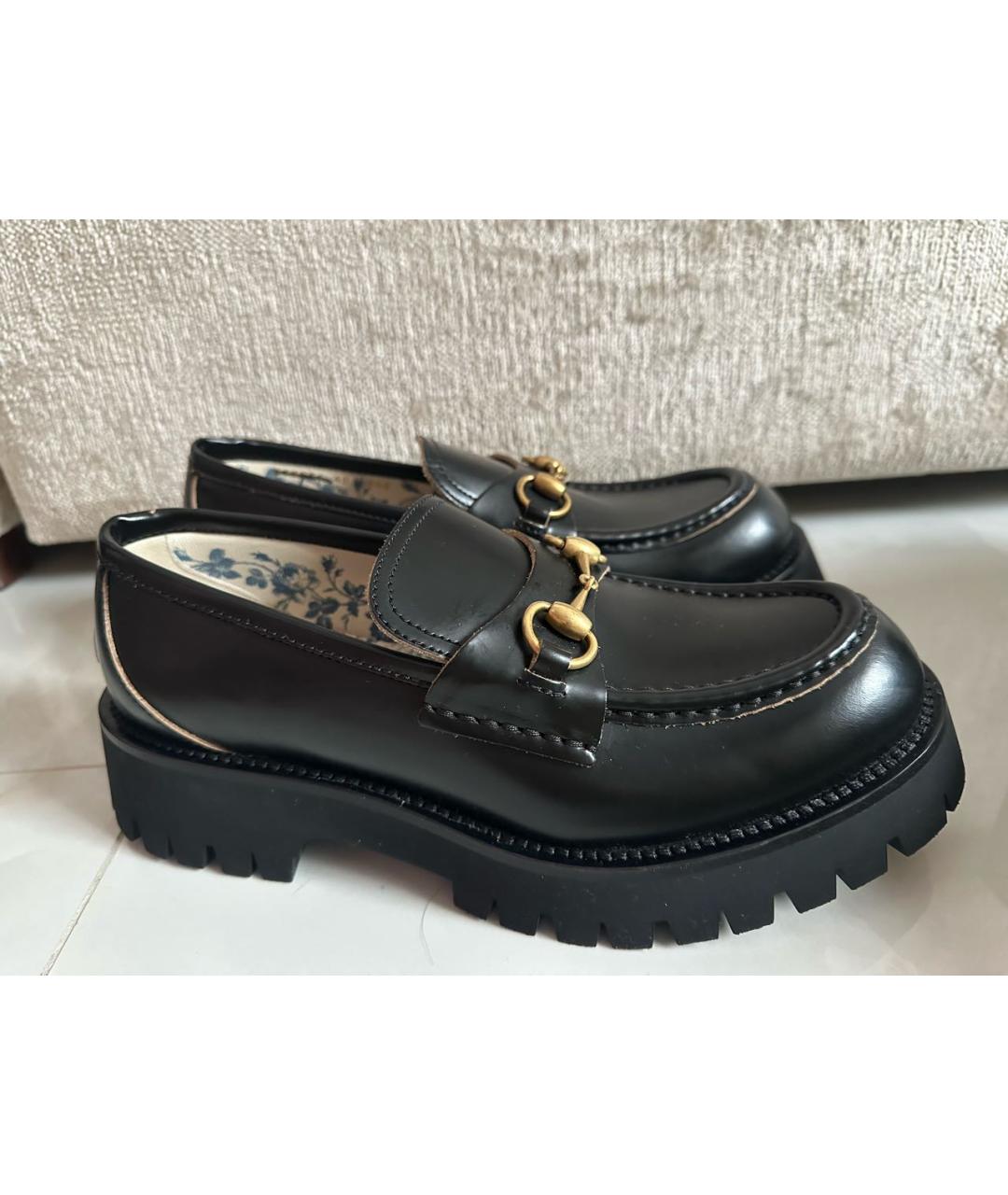 GUCCI Черные кожаные лоферы, фото 9