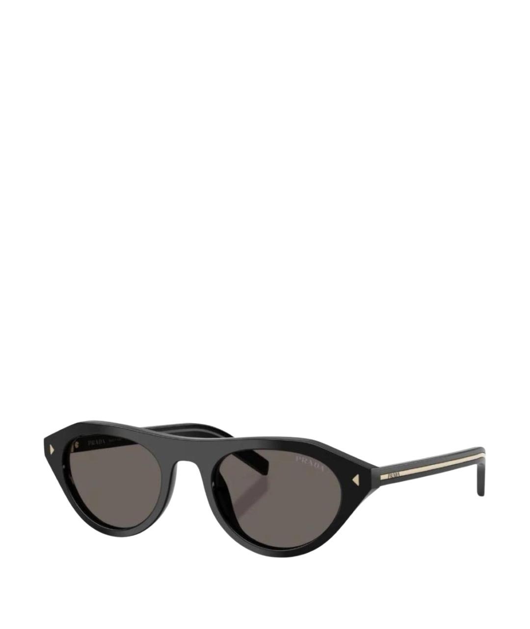 PRADA Черные пластиковые солнцезащитные очки, фото 1