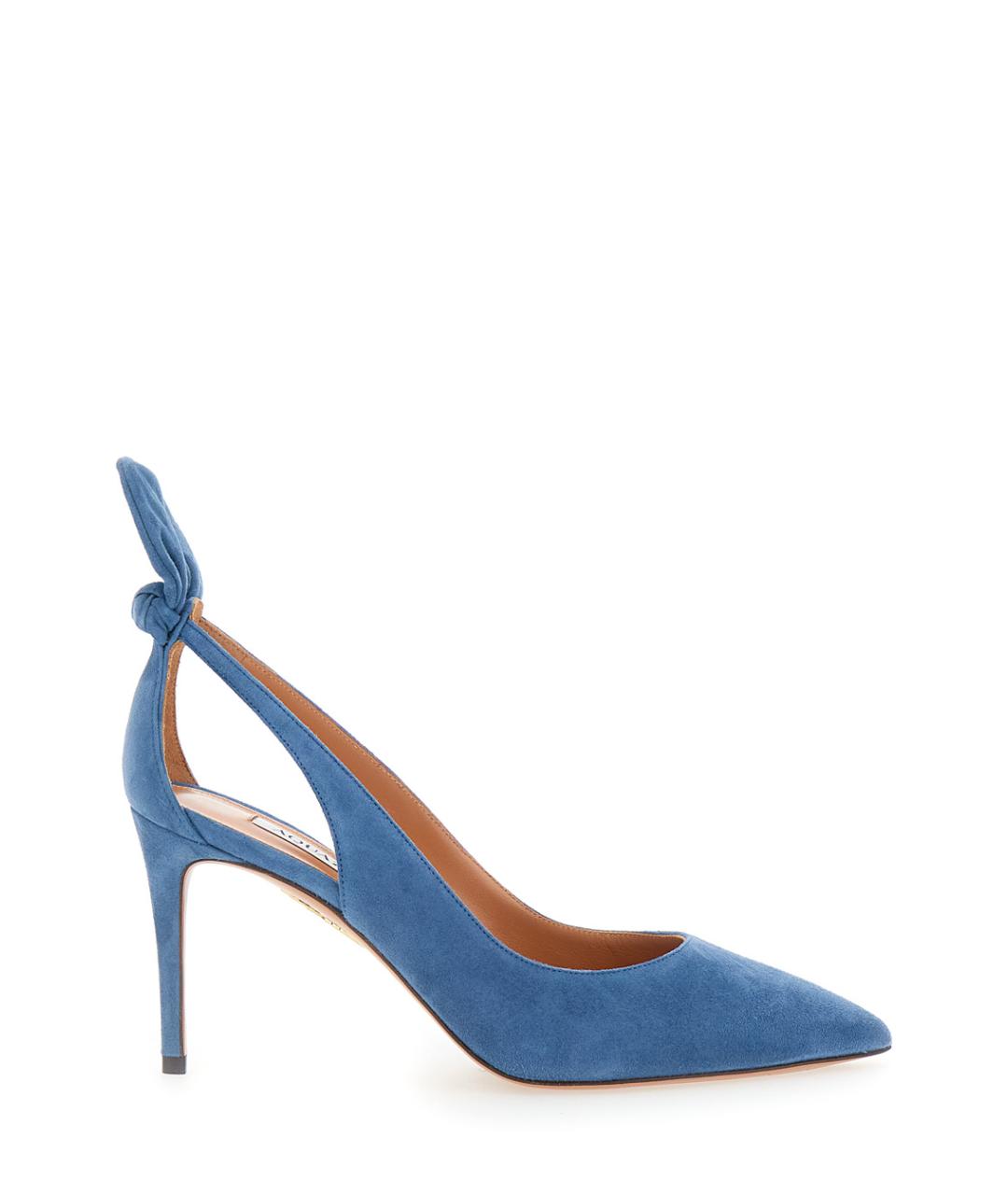 AQUAZZURA Синие замшевые туфли, фото 1