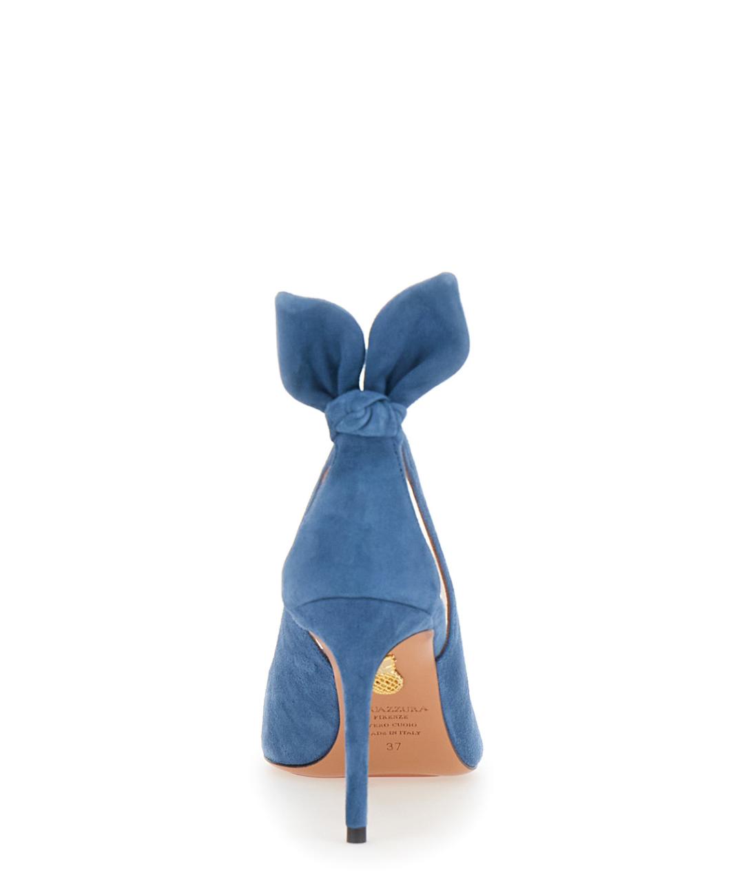 AQUAZZURA Синие замшевые туфли, фото 4