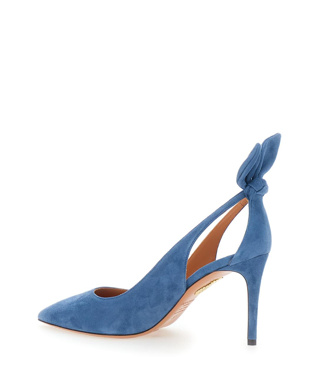 AQUAZZURA Синие замшевые туфли, фото 3