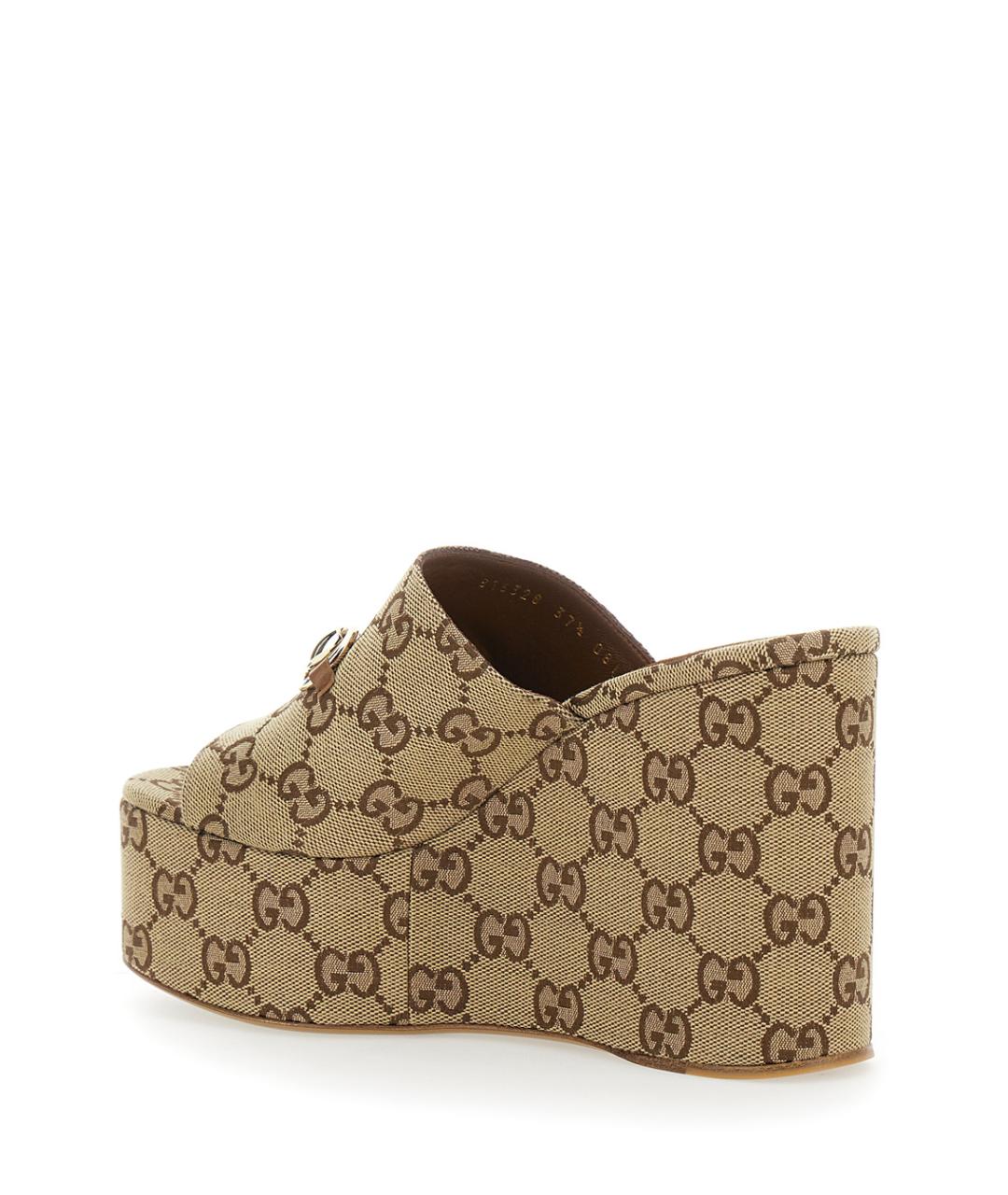 GUCCI Бежевые синтетические сандалии, фото 3