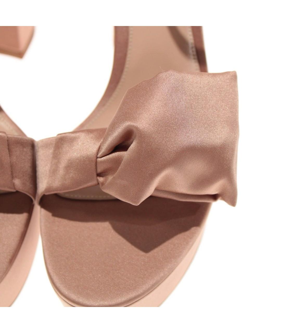 GIANVITO ROSSI Розовые текстильные босоножки, фото 6