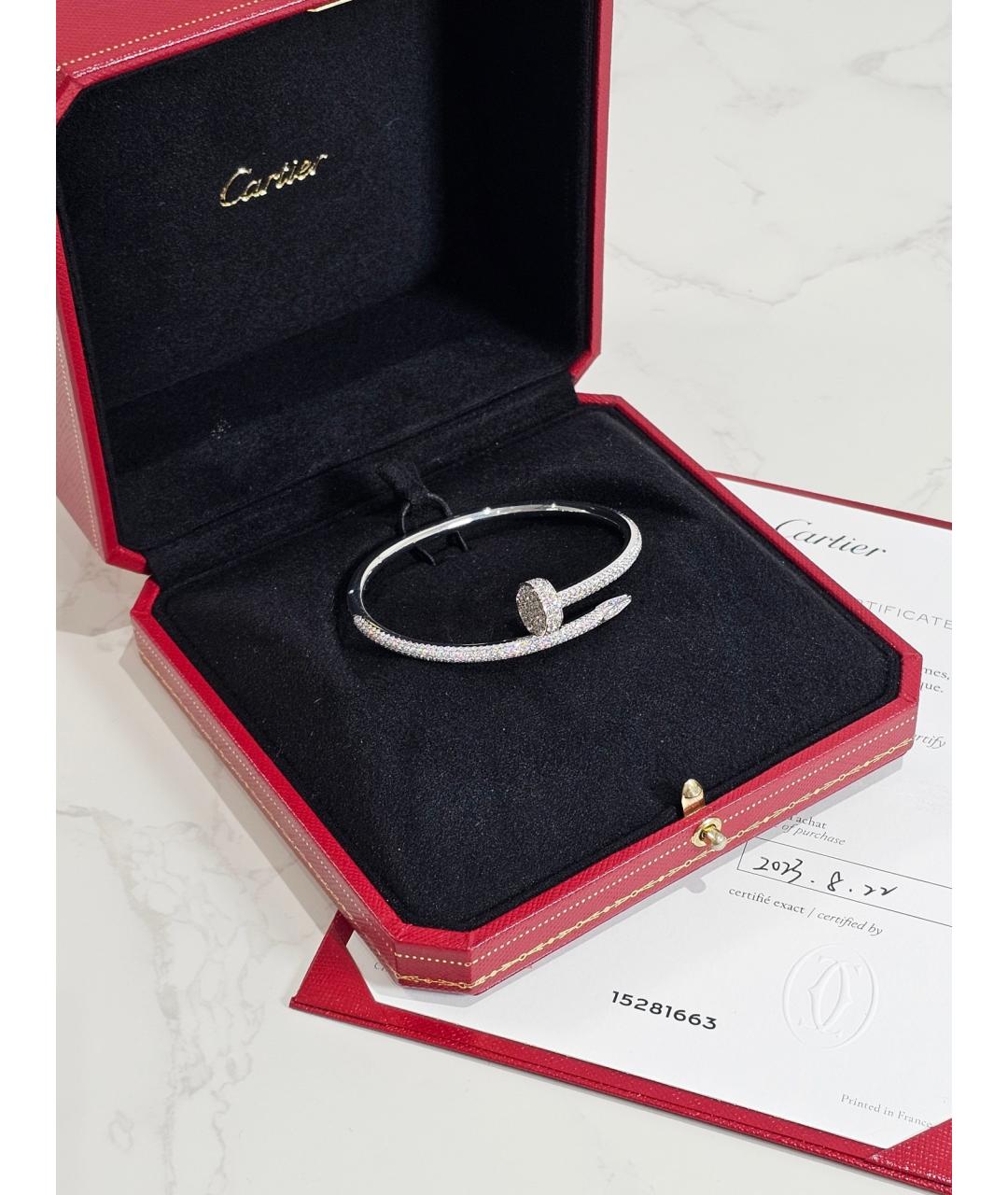 CARTIER Серебряный браслет из белого золота, фото 2