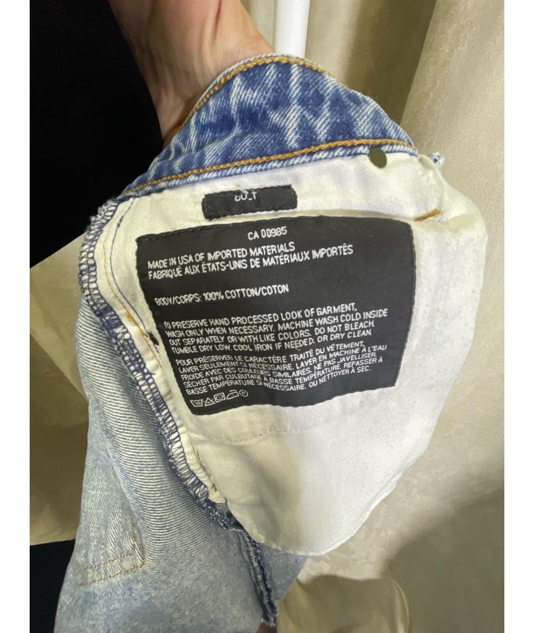 ALEXANDER WANG Голубые хлопковые прямые джинсы, фото 5