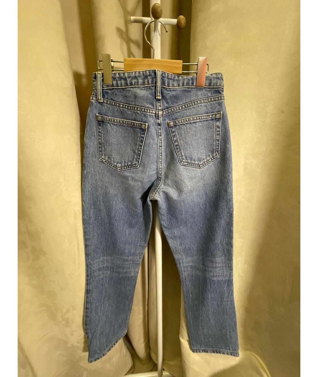 ALEXANDER WANG Голубые хлопковые прямые джинсы, фото 2