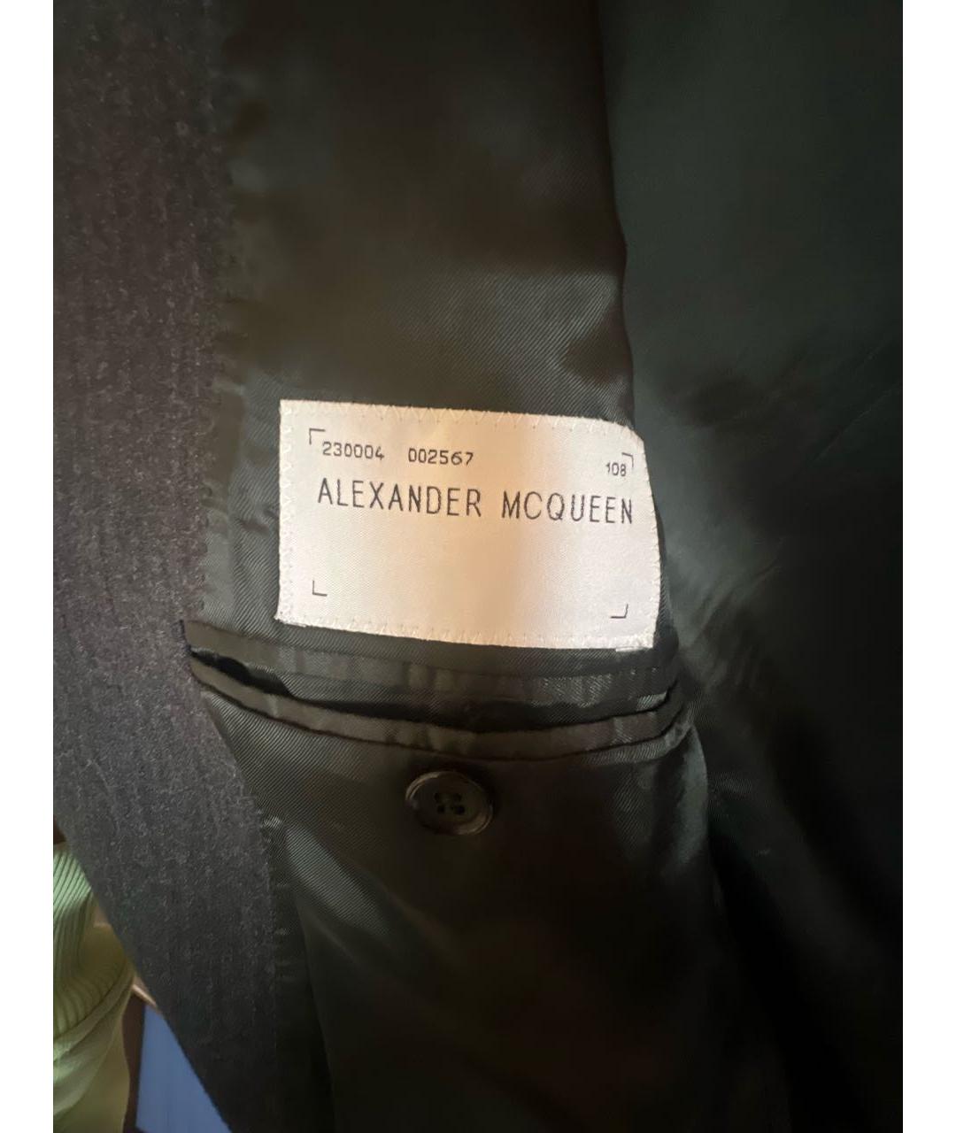 ALEXANDER MCQUEEN Серый классический костюм, фото 5
