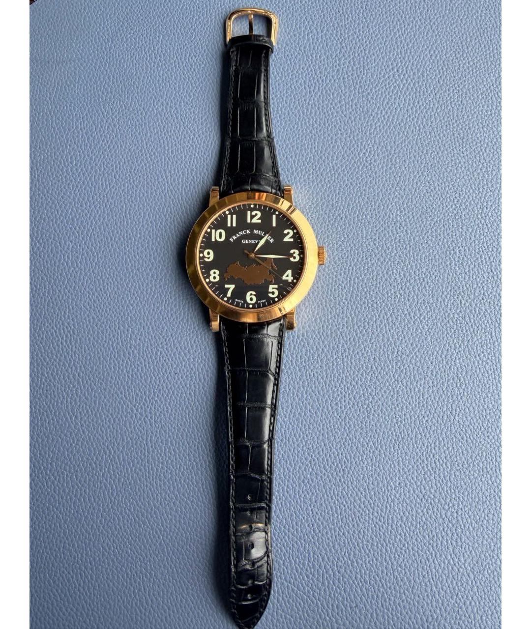 FRANCK MULLER Черные часы из розового золота, фото 4