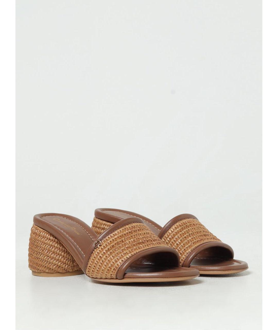 GIANVITO ROSSI Коричневые кожаные мюли, фото 2