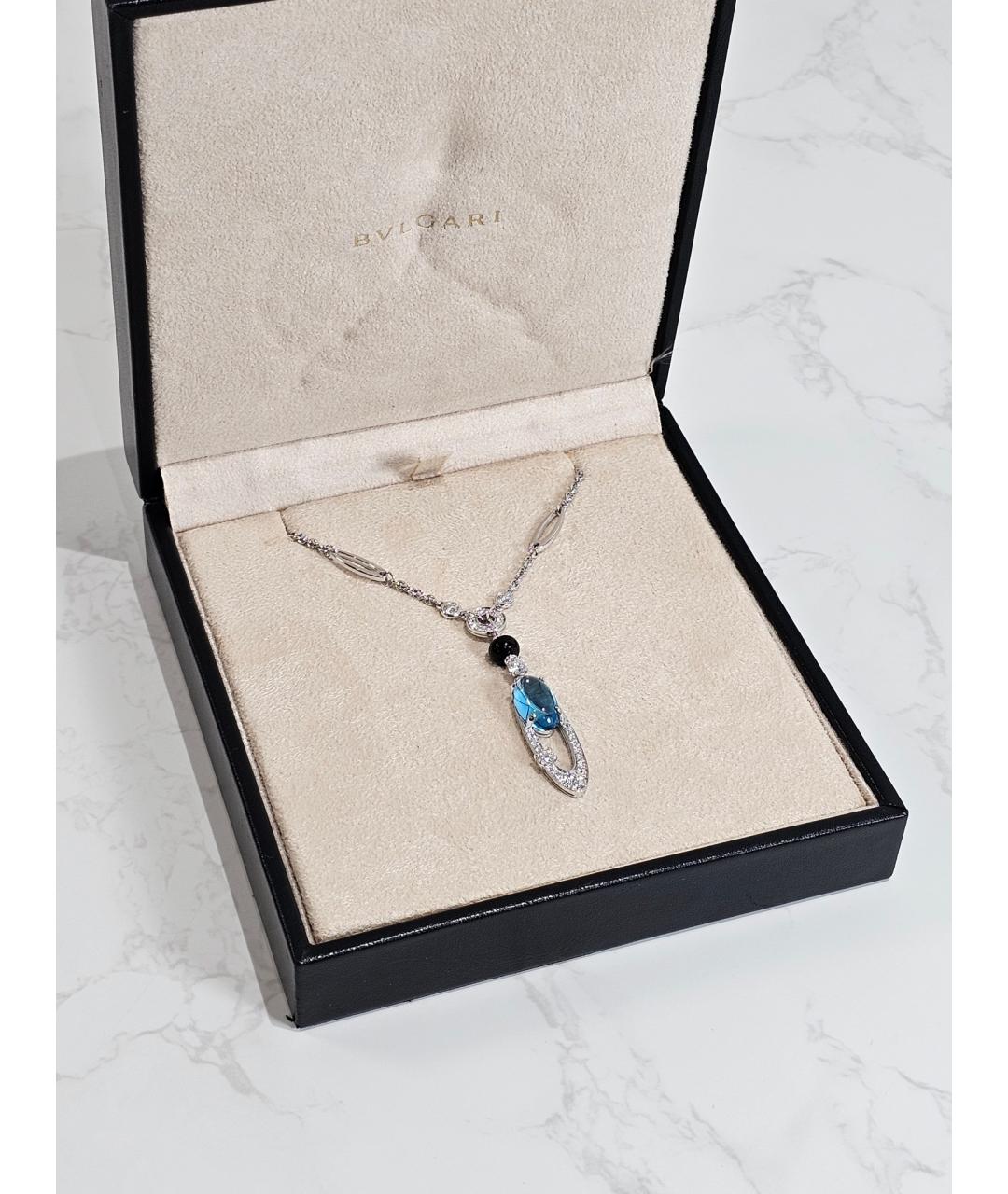 BVLGARI Серебряное колье из белого золота, фото 4