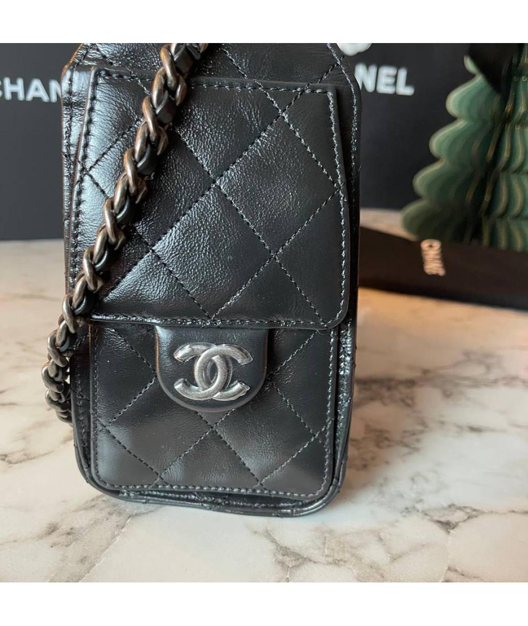 CHANEL Черная сумка с короткими ручками, фото 2