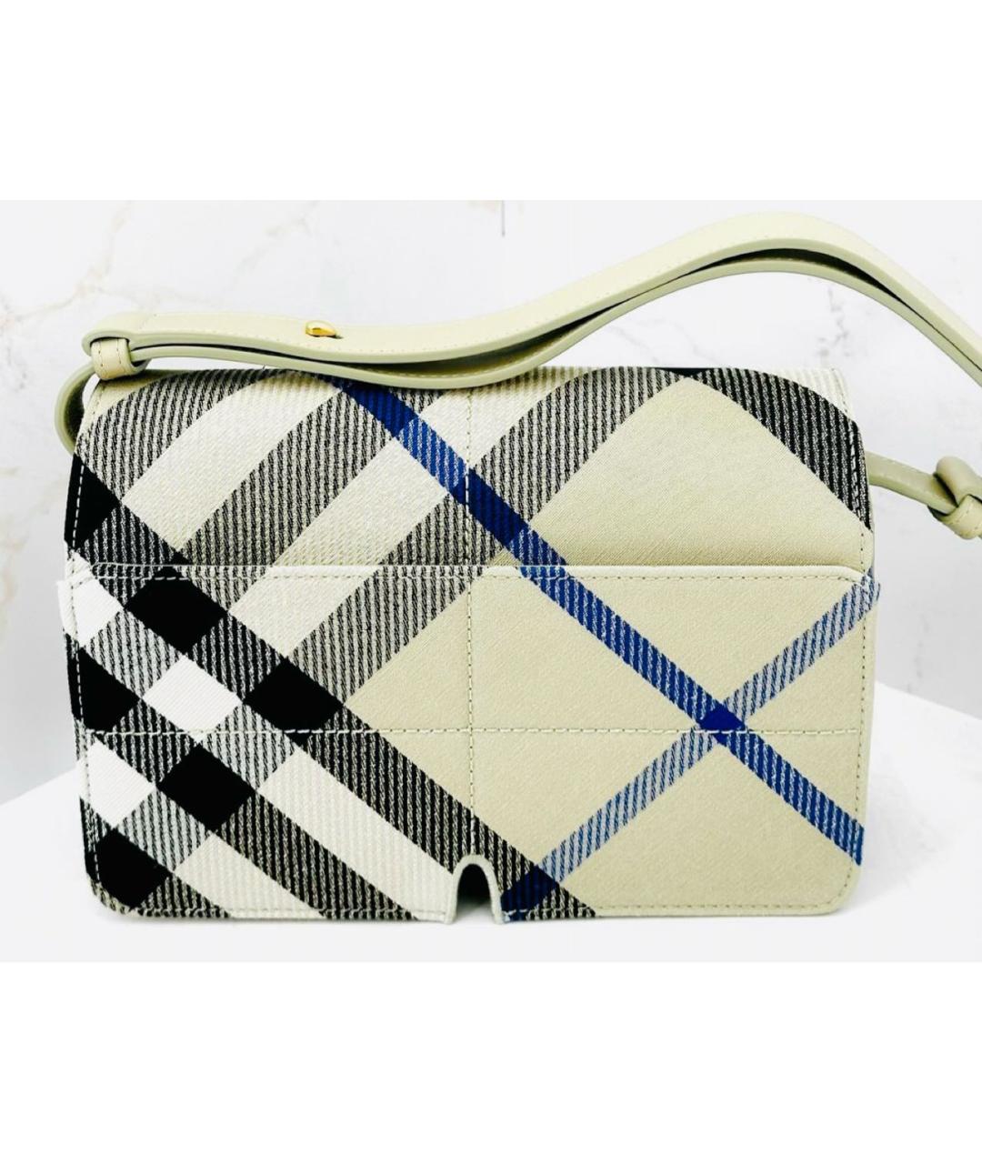 BURBERRY Серая кожаная сумка через плечо, фото 3