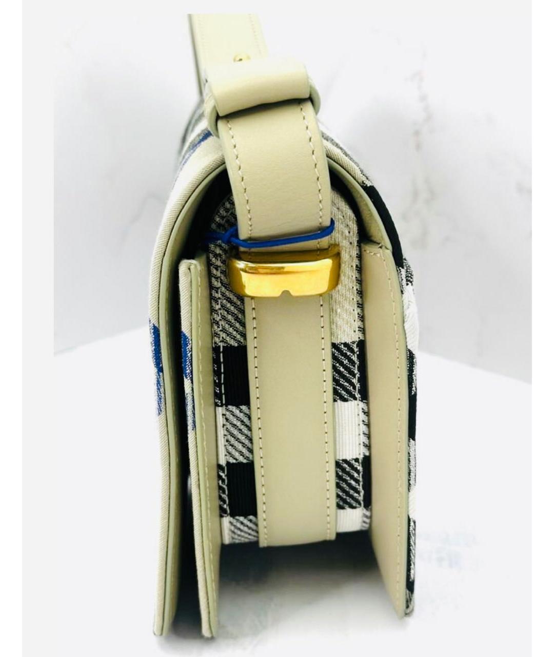 BURBERRY Серая кожаная сумка через плечо, фото 4